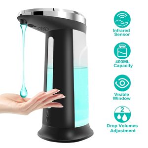 Dispensador automático de jabón y gel para manos de 400 ml/16.9 oz, con sensor antideslizante, recargable, para escritorio, con 2 ajustes de volumen de dispensación. - Product Image 5