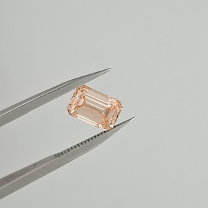 RAAMAA Emerald Cut Fancy Intense IGI Certified Lab Grown CVD HPHT VS1 Clarity 1ct 2ct 3ct Loose Diamond Engagement - Product Image 2