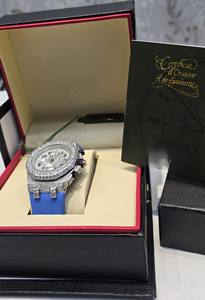 Reloj de Pulsera de Moissanita con Acabado Brillante de Calidad Premium y Engaste Completo de Piedras para Hombre, Ideal para Fiestas y Regalos - Product Image 5