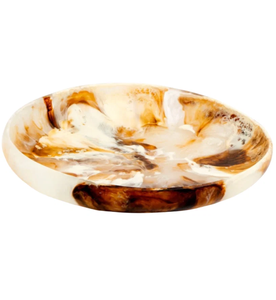 Bol de service à salade en résine polie fait main avec logo personnalisé, effet marbre, écologique, vaisselle jetable pour fête - Product Image 5
