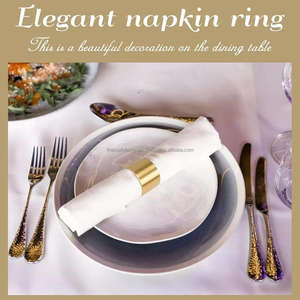 Anneau en laiton simple anneaux de serviette en tissu à collectionner cadeau d'impression de logo personnalisé et derniers anneaux de porte-serviettes promotionnels - Product Image 4