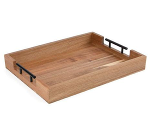 Wholesale Modern Polished American Style Wooden Rectangular Service <b>Breakfast</b> <b>Tray</b> for Living Room & Dining Room Jewelry Storage - Product Image 1