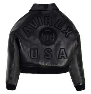 Vestes matelassées en cuir véritable Avirex sur mesure pour hommes grandes tailles, logo sur le devant, imperméables, respirantes, vente en gros, nouveaux modèles - Product Image 2