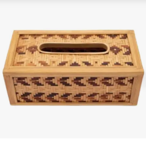 Cubierta para Caja de Pañuelos de Bambú Hecha a Mano – Portapañuelos Tejido Ecológico para el Hogar, la Oficina y el Hotel - Product Image 2