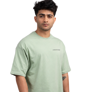 T-shirt Homme Oversize Col Rond Manches Courtes Épaules Tombantes Coupe Décontractée Streetwear Minimaliste Décontracté Vente en Gros Personnalisé T-shirt Tendance - Product Image 3