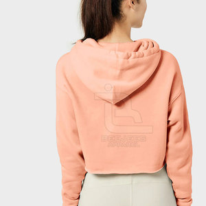 Hoodies courts pour femmes, design personnalisé, usage extérieur, couleur unie, confortables - Product Image 3
