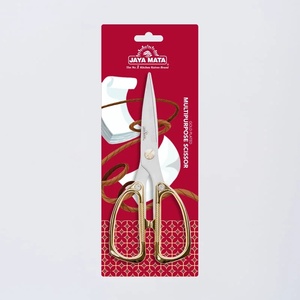 Tijeras de acero inoxidable con mango dorado de 8 pulgadas, herramienta de corte multiusos de alta resistencia para uso doméstico, de oficina y ceremonial. - Product Image 5