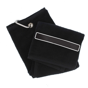 Serviettes de golf en microfibre écologiques brodées pour hommes et femmes, impression de logo personnalisée, serviette de golf absorbante et douce avec rayures - Product Image 1