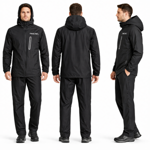 Veste de course et de cyclisme imperméable à capuche pour homme, coupe-vent d'hiver pour la pratique du vélo en extérieur, veste de pluie coupe-vent pour homme - Product Image 1