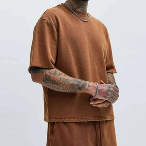 Ensemble personnalisé deux pièces short et t-shirt pour hommes, en coton, coupe ample, design unisexe oversize, pour hommes, ensemble t-shirt homme - Product Image 5