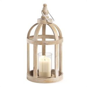 โคมไฟไม้ทำจากไม้ดีไซน์โบราณเป็นมิตรต่อสิ่งแวดล้อมกรอบหรูหราสำหรับตกแต่งภายในและภายนอกสินค้ามาให้แสงสว่างแบบร้อน - Product Image 2