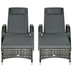 Rattan Chaise Lounge Chair Stylish Sun Lounger for Outdoor Relaxation - Product Image 4