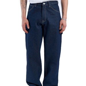 Men's Hip Hop Loose Washed Cotton Stretch Denim Jeans Heavy Weight Breathable Modern Casual Pants Wholesale Apparel Factory - Product Image 3