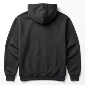 Sweat à capuche personnalisé pour homme, motif chat noir et lune, style streetwear décontracté, imprimé animal, vente en gros OEM ODM - Product Image 2