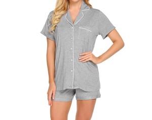 Ensemble de lingerie de nuit sexy en dentelle tissée pour femmes, pyjama deux pièces, doux, respirant, 100% coton - Product Image 3