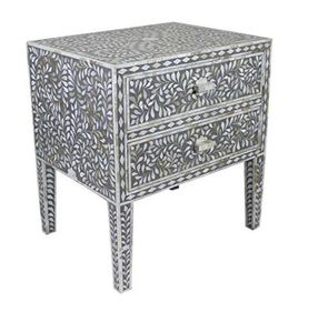 luxury handcrafted home decor Item mother of pearl MOP inlay <b>bedside</b> <b>table</b> for home furniture and decor Vietnam - Product Image 2