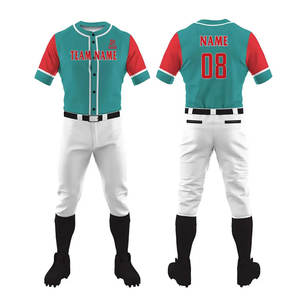 Vêtements de sport, couleur et design personnalisés, uniforme de baseball, vêtements d'équipe, nouvelle arrivée, vente chaude, respirant, 100% polyester, haute qualité - Product Image 1