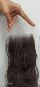 Closure en dentelle de cheveux humains vierges, style Loose Wave, douce et régulière, dentelle suisse transparente 4x4 - Product Image 1