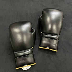 Guantes de Boxeo de Cuero Vacuno de Alta Calidad, Fabricados a Medida, para Entrenamiento con Saco de Boxeo, con Cordones - Product Image 2