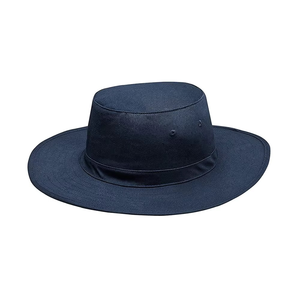Unisex Solid <b>Navy</b> Blue Wide Brim <b>Hat</b> Polyester Canvas Casual Outdoor Spring Summer Adult Fit 56-58CM - Product Image 1
