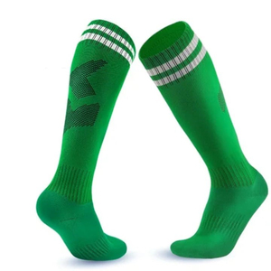 2026 Wholesale <b>Socks</b> Black <b>Knee</b> <b>High</b> Soccer <b>Socks</b> With White Stripes Breathable Knitted For Adults Spring Sport Wear Soccer <b>Sock</b> - Product Image 3