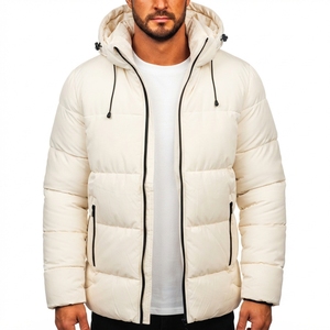 Custom Men Hooded Puffer Jacket <b>Winter</b> <b>Quilted</b> Warm Outdoor Casual Coat Lightweight Insulated Apparel - Product Image 6