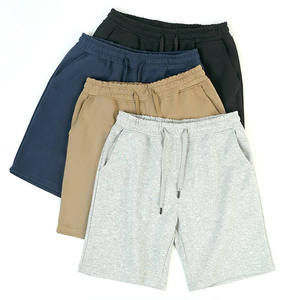 Pantalones cortos de felpa francesa para hombre, 100% algodón, lisos, al por mayor, con logotipo personalizado - Product Image 4