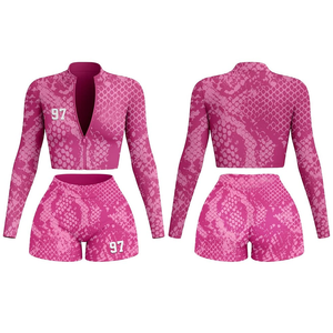 Conjunto de Ropa Deportiva de Dos Piezas con Estampado de Leopardo Personalizado para Verano, Camiseta y Pantalones Cortos con Estampado de Guepardo para Mujer - Product Image 2