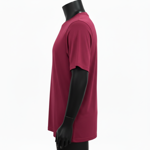 T-shirt décontracté à col rond en coton respirant, style streetwear, qualité supérieure, mode masculine, manches courtes, couleur unie, coupe ajustée - Product Image 4