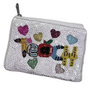 Porte-monnaie artisanal perlé et brodé de perles de rocaille, dernier design, couleur personnalisable - Product Image 6