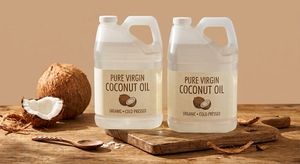 Huile de coco vierge pure pressée à froid, qualité alimentaire, biologique, entièrement naturelle, huile de base pour les soins de la peau, des cheveux, les massages et l'utilisation en cuisine - Product Image 2
