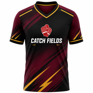 เสื้อฟุตบอลสั่งทำพิเศษ พิมพ์ชื่อทีมด้วยเทคนิค Sublimation ระบายอากาศได้ดี ผลิตจากโพลีเอสเตอร์ 100% คุณภาพพรีเมียม แขนสั้น - Product Image 1