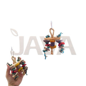 Juguetes Ecológicos de Madera Dura para Pájaros, Juguetes de Madera de Café Play N Dance XS para Masticar para Mascotas - Product Image 1