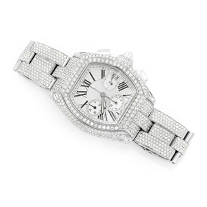 Reloj de Lujo Personalizado con Incrustaciones de Moissanita y Diamantes VVS, Estilo Hip Hop, de Acero Inoxidable, Cuarzo, para Hombre, Correa de 20 mm, Esfera de Cristal - Product Image 3