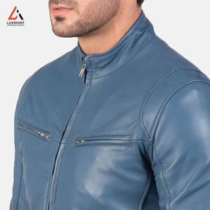 Chaqueta de cuero elegante para hombre con cierre de cremallera y diseño ajustado para uso casual, chaqueta de invierno para hombre - Product Image 5