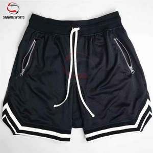 Pantalones Cortos Deportivos de Malla para Hombre, con Logotipo Personalizado, de Secado Rápido, Transpirables, con Aberturas Laterales, Lisos, para Gimnasio, Verano, Baloncesto, con Bolsillos - Product Image 4