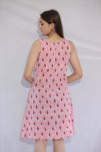 ชุดเดรสผ้าฝ้ายงานแฮนด์เมดสไตล์อินเดียชุดเดรสปาร์ตี้แฟชั่นสำหรับผู้หญิงชุดของขวัญฤดูร้อนสำหรับเจ้าสาวชุดเดรสออกแบบได้ตามต้องการ - Product Image 4