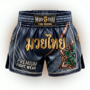 Shorts de Muay Thai OEM en satin polyester, vente en gros, logo personnalisé, équipement de combat MMA, fournisseur d'articles d'arts martiaux, faible MOQ - Product Image 1