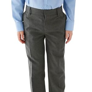 Ensemble uniforme scolaire personnalisé pour garçons : chemise bleu clair à manches longues, pantalon foncé et cravate rayée – Tenue formelle pour étudiants - Product Image 5