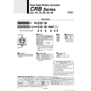 โซลีนอยด์แบบ CRBS30-180โรตารี่ SMC นิวเมติกส์ - Product Image 2