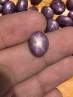 Pierre précieuse naturelle rouge en cabochon taille ovale Ruby Star, certifiée par un tiers, pour la fabrication de bijoux, bracelet à perles, effet de couleur, BU GEMS