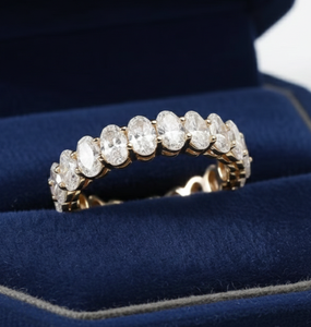 แหวนแต่งงานเพชรทรงรีเพาะเลี้ยงในห้องปฏิบัติการแบบขายส่ง แหวนทองคำแท้ 14K 18K สำหรับวันครบรอบแต่งงาน แหวนแบบซ้อนกันได้ แหวนเพชรเต็มวง - Product Image 6