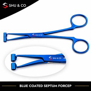 Pinzas para Septum con Recubrimiento Azul, Pinza para Perforación de Septum de Acero Inoxidable, Herramientas Profesionales para Perforación Corporal, Pinzas para Perforación Nasal OEM - Product Image 1