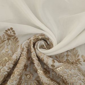 Premium Sequence Embroidery Fabric For Women Fashion Wear Designer <b>Garments</b> Party Wear Dresses Kaftan Abaya Bridal Wear - Product Image 4