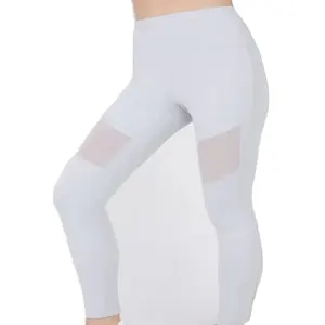 Kadın sıkıştırma pantolon spor spor Yoga Legging giyim Supplex Mesh spor tayt toptan fiyat