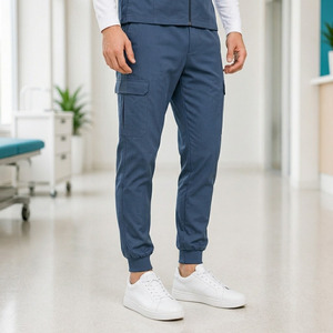 Combinaison médicale unisexe à col en V, respirante, résistante aux plis, en polyester, viscose et élasthanne, uniforme pour médecins et infirmières - Product Image 5