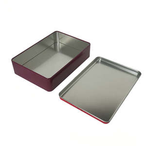 Boîte en métal rectangulaire recyclable sur mesure avec couvercle pour l'emballage de chocolats et de biscuits - Product Image 5