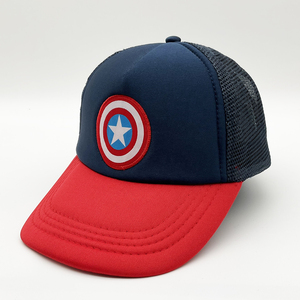 หมวกทรักเกอร์ผ้าคอตตอนทรงเบสบอลสีทึบปรับแต่งได้ห้าแผง - Product Image 1