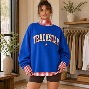 เสื้อสเวตเชิ้ตคอเต่าทรงโอเวอร์ไซส์ TS-MN-050 ลายกราฟิกแบบกำหนดเอง โลโก้ Trackstar ผ้าคอตตอนเทอร์รี่ฟลีซ ยูนิเซ็กส์ สตรีทแวร์ ผลิตจำนวนมาก รับผลิตแบบ OEM - Product Image 5
