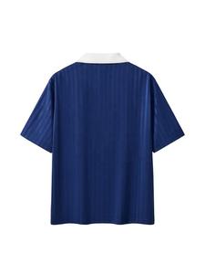 Tissu tricoté extensible respirant confortable de haute qualité, chemise de golf pour homme, manches courtes personnalisées, 100% polyester - Product Image 4